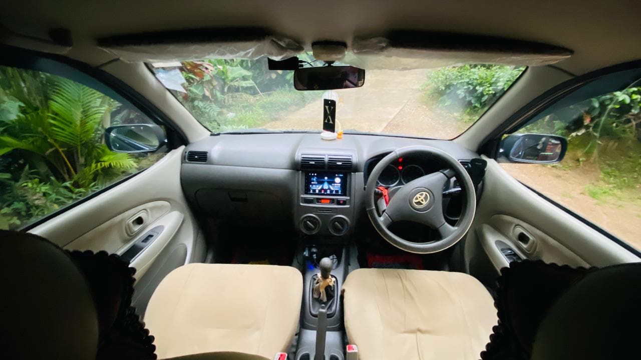 Minivan dashboard and front seats