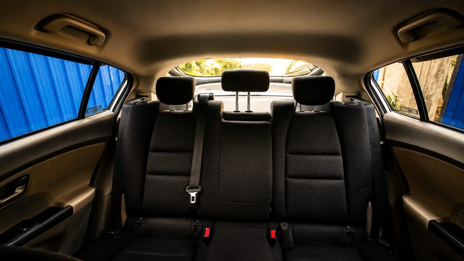 Sedan car rear seats